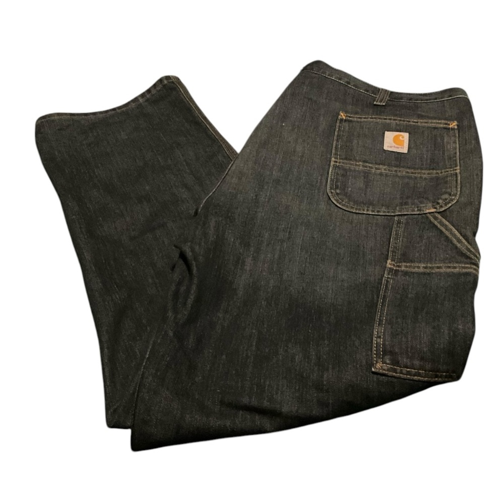 Mens Jeans- Mens Carhantt Flex Carpenter Denim Jean 44x30 EUC